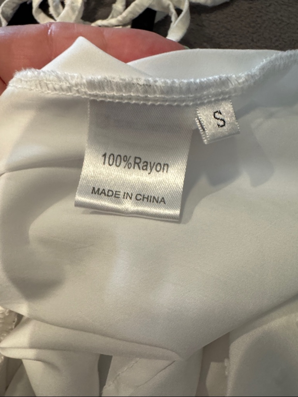 Women’s White Swiss Dot Tie-Strap Flowy Sundress. Size Small - Picture 9 of 9